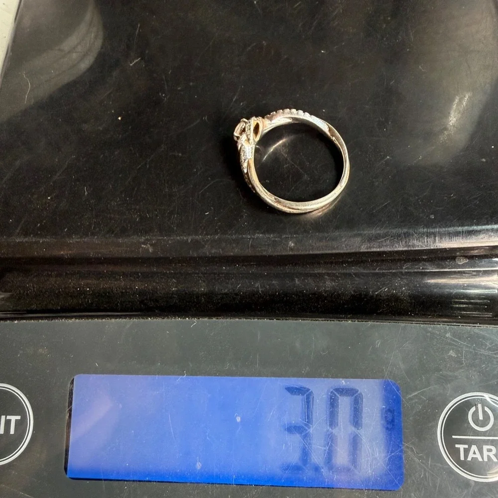 Vintage Sterling Silver Ring Cocktail Signed IBB Size 8.75